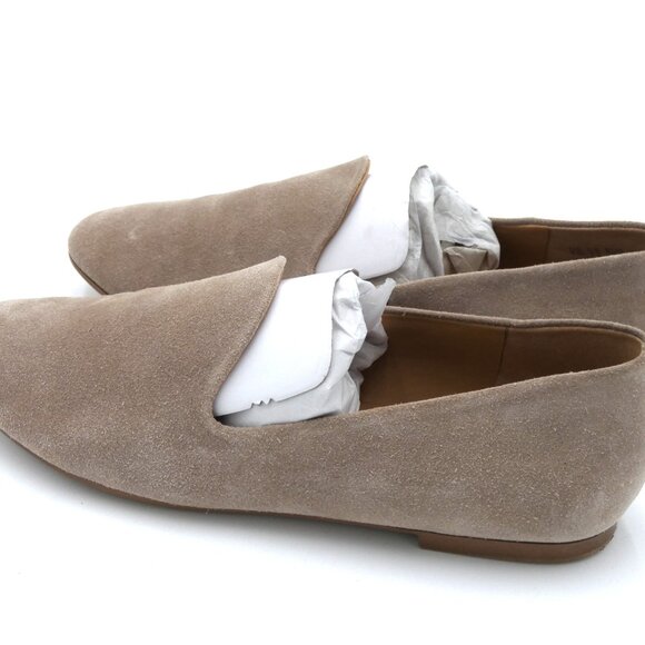 Franco Sarto Taupe Suede Flat Bishop Loafers- Women's shoes 9.5 - Picture 3 of 12